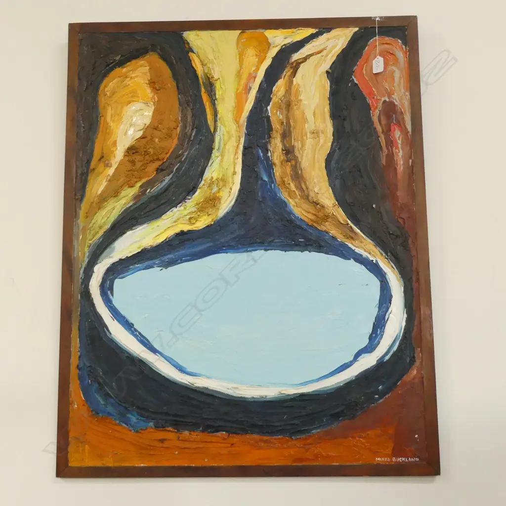 MIKI BUCKLAND OIL ON  BOARD ABSTRACT 700 X 900 MM Image 1++