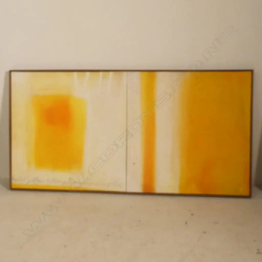 HUTCHINSON OIL ON CANVAS YELLOW 610 X 1000 MM Image 1++