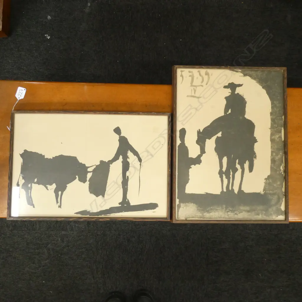 PAIR PABLO PICASSO LITHOGRAPHPRINTS 310 X 450MM (INCL FRAME) Image 1++