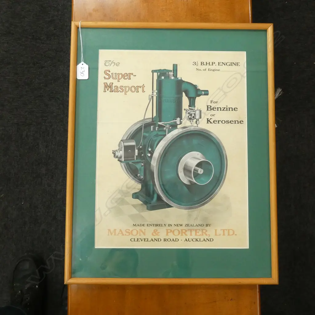 RARE MASPORT MASON & PORTER LTD ADVERTISING POSTER, 540 X 430MM (INCL FRAME) Image 1++