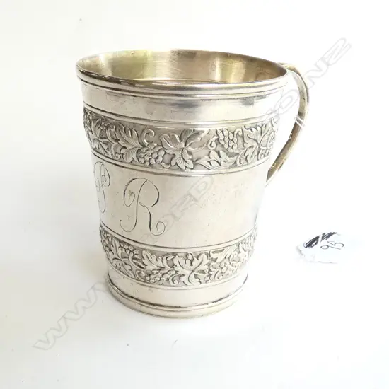 A19thC Chinese silver mug