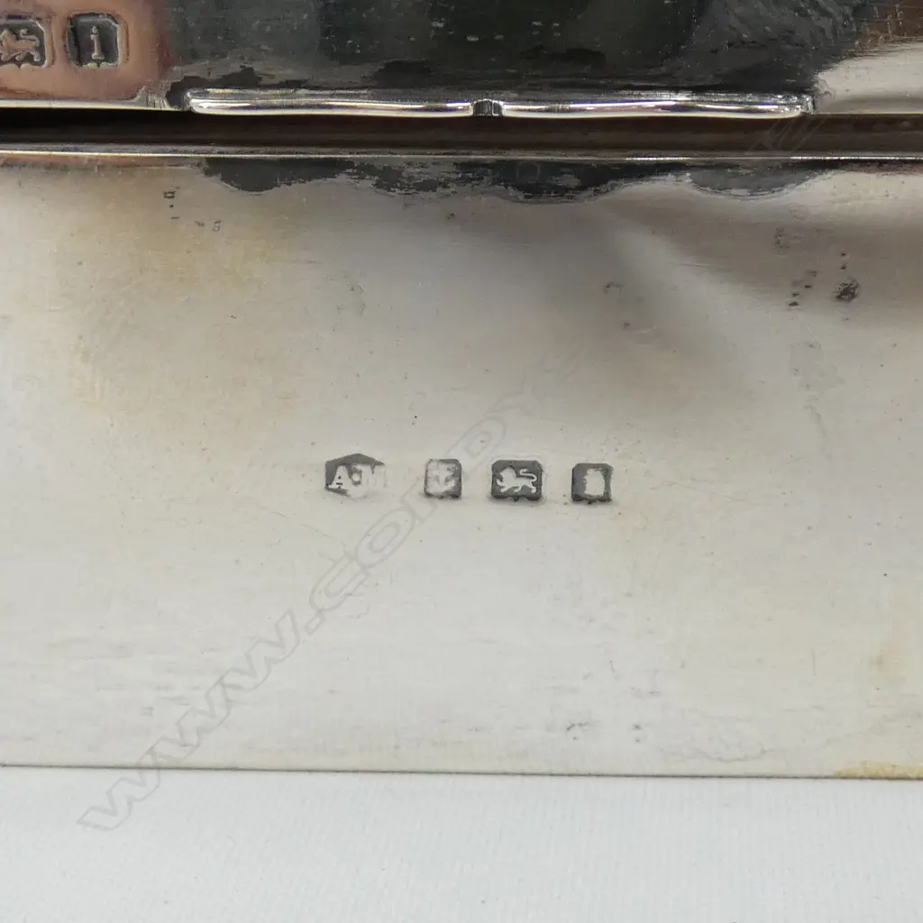 STG SILVER CIGARETTE BOX, BIRMINGHAM 1908 X GRAMS Image 1++