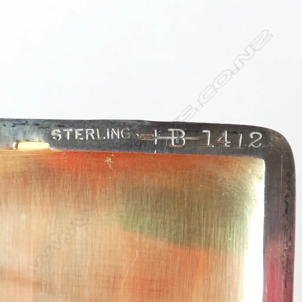 ORNATELY CARVED S/SILVER CIGERETTE CASE, STAMPED, 47GM, 85MM Image 1++