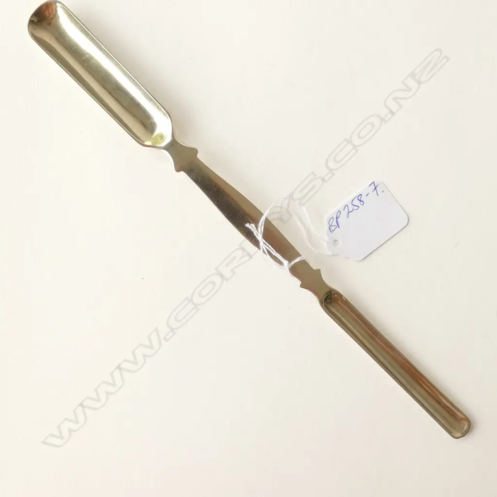 A.M.Co. SILVER PLATED DOUBLE ENDED MARROW SCOOP, c.1850 (EAGLE MARK) Image 1++