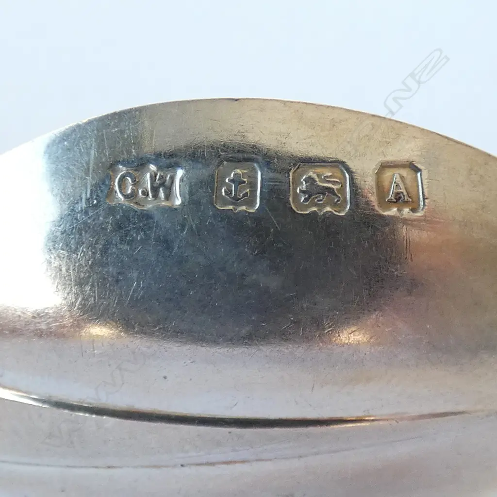 6 CASED STG SILVER TEASPOONS BIRM.1925 72gms Image 1++