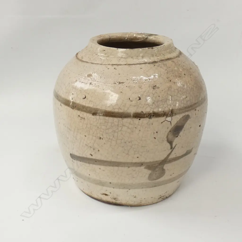 CHINESE PROVINCAL GINGER JAR H 130 MM Image 1++