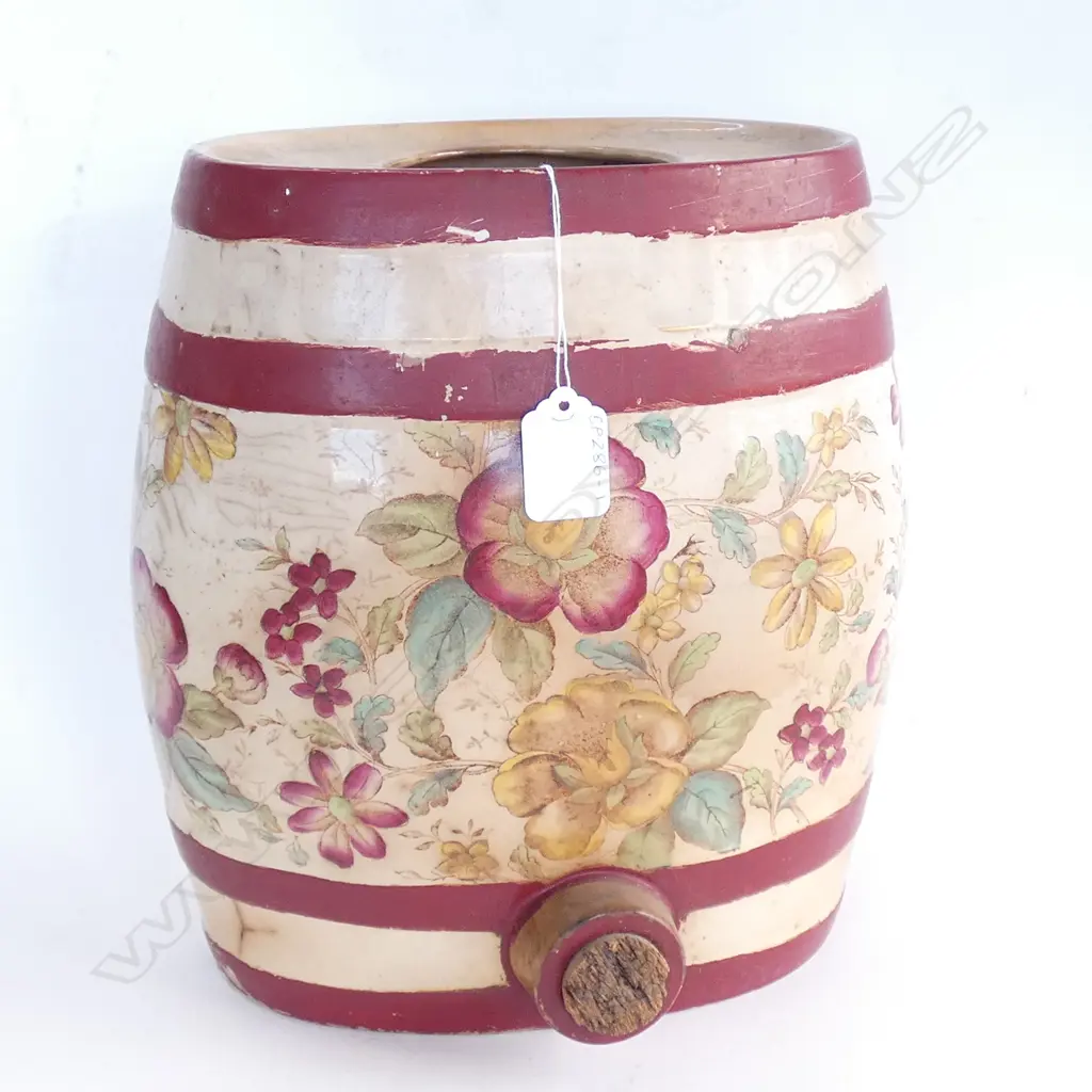 VINTAGE CHINA "RUM PUNCH" DISPENSER WITH OLD CORK, H.270MM Image 1++