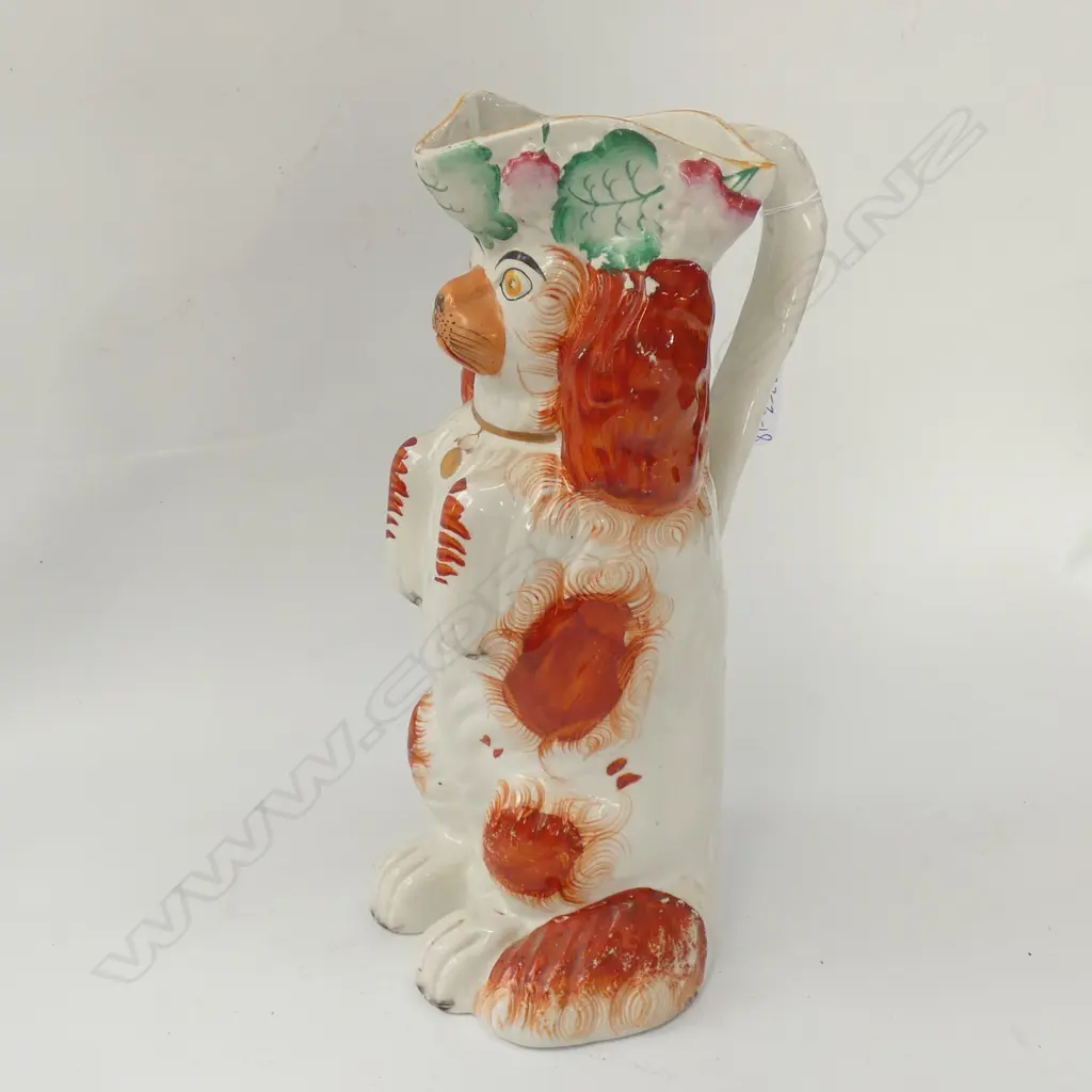LARGE STAFFORDSHIRE DOG WHISKEY JUG, H. 260MM Image 1++
