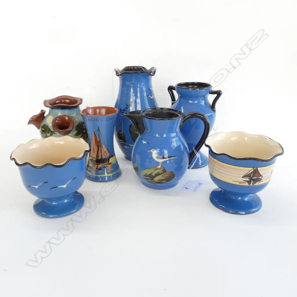 7 PCES BLUE TORQUAY WARE Image 1++