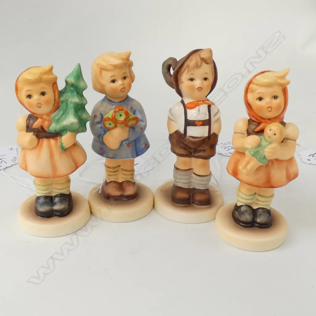 4  X HUMMEL--FOR KEEPS 630--GIRL WITH FIR TREE 239D, GIRL WITH DOLL 239B--GIRL WITH NOSEGAY 239A Image 1++