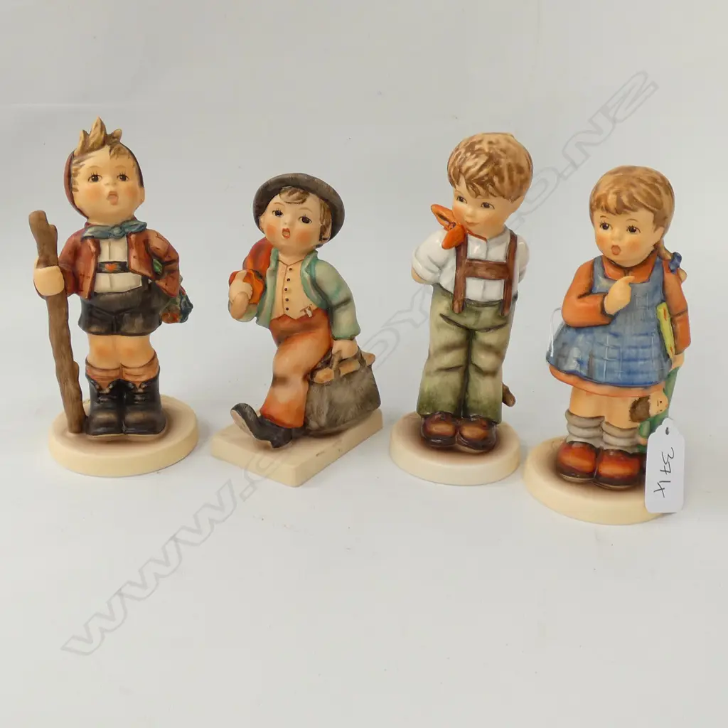 4 X HUMMEL--COUNTRY SUITOR 760 [SIGNED]--I DIDN'T DO IT 626, , I WONDER 486--MERRY WANDERER 11/0 Image 1++