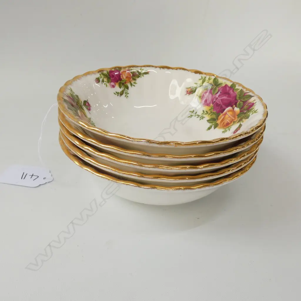 5 X ROYAL ALBERT OLD COUNTRY ROSES 13CM BOWLS Image 1++