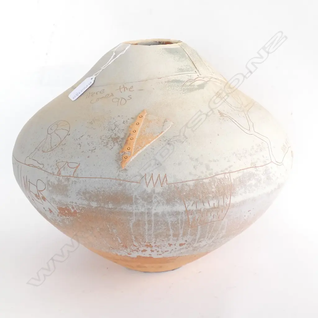 LARGE CERAMIC VASE SIGNED FULLMER 89 H 300 MM Image 1++