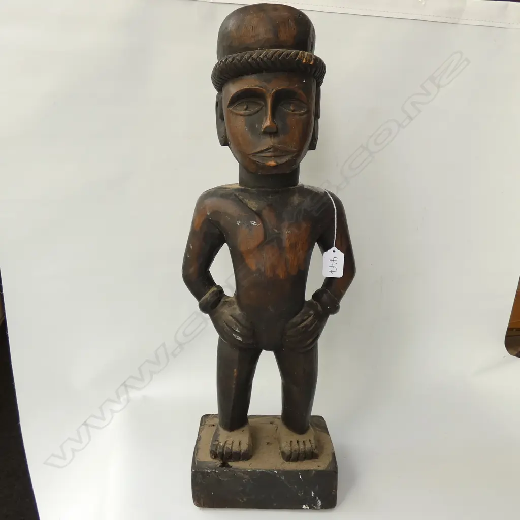 CARVED AFRICAN TRIBAL FIGURE H 580 MM Image 1++