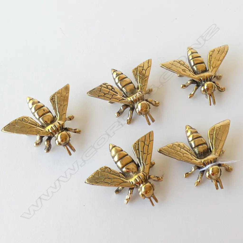 5 BRONZE/BRASS BEES L.60mm Image 1++