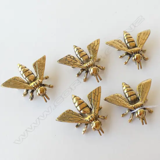 5 BRONZE/BRASS BEES L.60mm