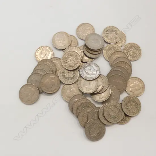 51 x NZ HALF CROWNS