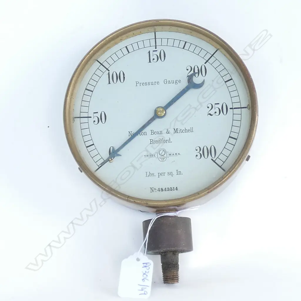 PRESSURE GAUGE BY NEWTON, BEAN & MITCHELL BRADFORD 150MM DIA Image 1++