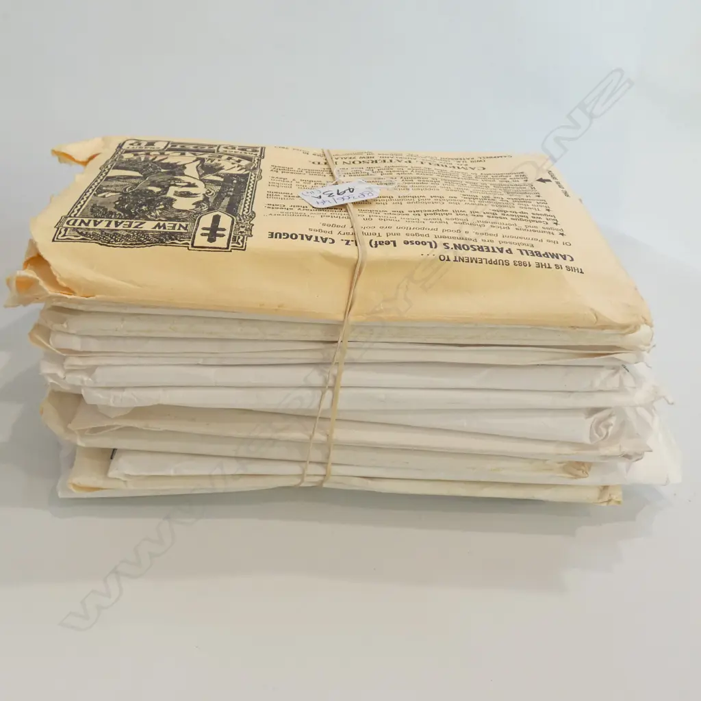 COLLECTION OF 14 CAMPBELL PATERSON LOOSE LEAF NZ STAMPS CATALOGUES Image 1++