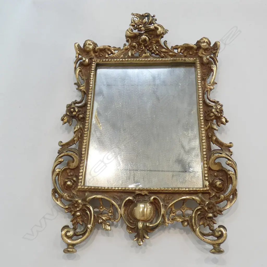 BRONZE MIRROR MINOR CHIP TO GLASS AT BASE H. 400MM Image 1++