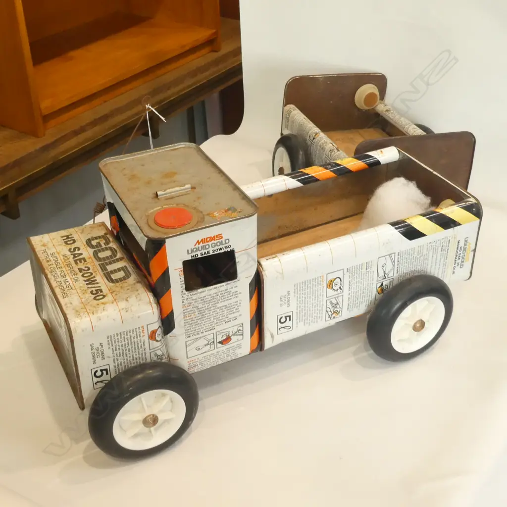 TARZAN TRUCK AND TRAILER MADE FROM CANS L. 800MM  Image 1++