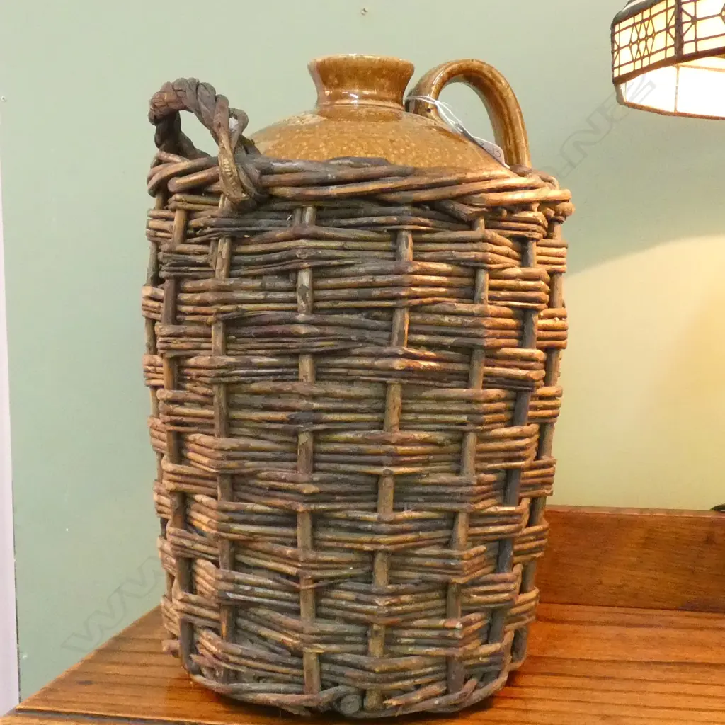 SCARCE JOHN TODD & CO GLASS DEMIJOHN, H. 330MM Image 1++