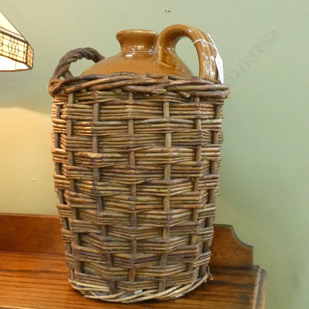 SCARCE JOHN MONCRIEFF LTD, PERTH GLASS DEMIJOHN, H. 330MM Image 1++