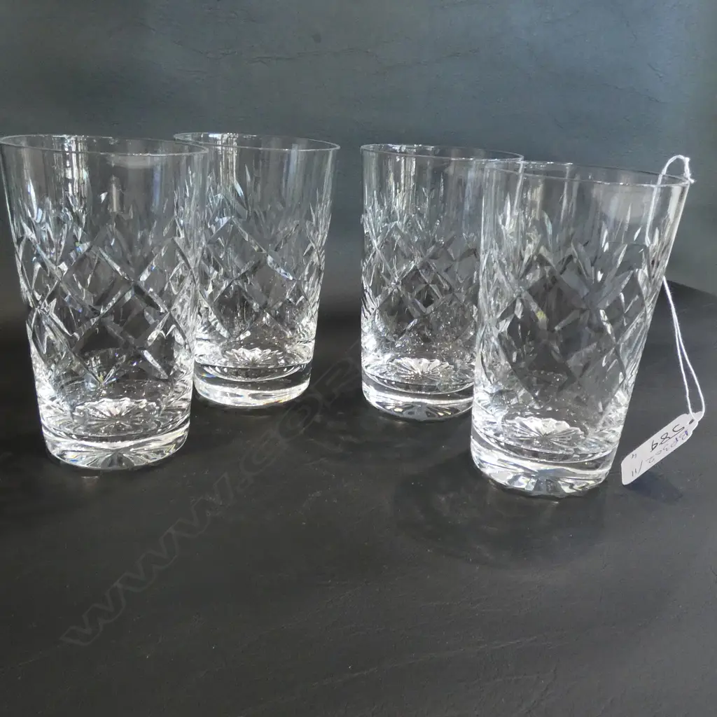 SET OF 4 CRYSTAL TUMBLERS H. 110MM Image 1++