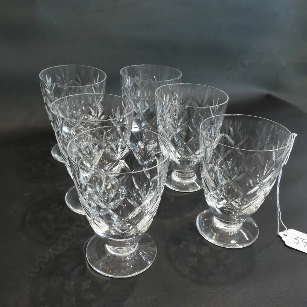 SET OF 6 CRYSTAL GLASSES H. 90MM Image 1++