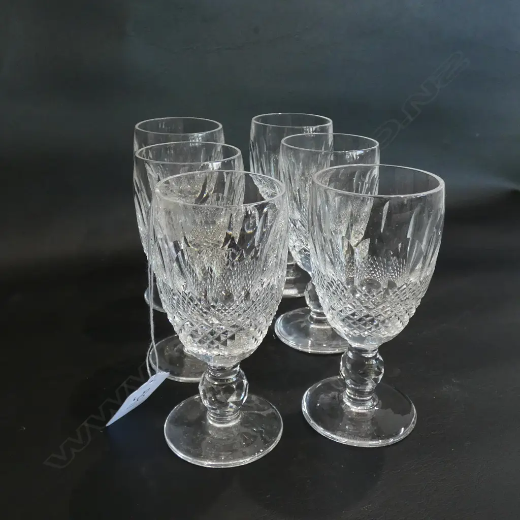 SIX WATERFORD CRYSTAL SHERRY GLASSES - COLLEEN PATTERN Image 1++