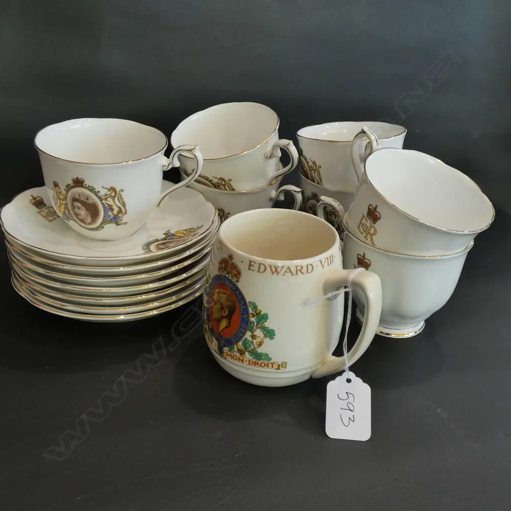 7 ROYAL CUPS & SAUCERS ONE AF + MUG  Image 1++
