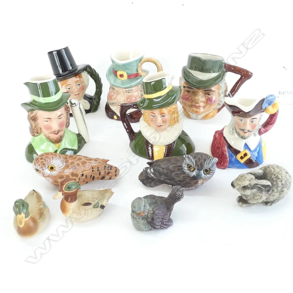 5 SYLVAC CHARACTER JUGS + 1 OTHER AND 6 ANIMALS Image 1++
