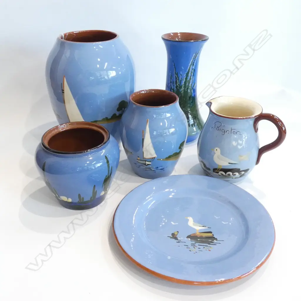 6 PCES BLUE TORQUAY LARGEST H. 165MM Image 1++