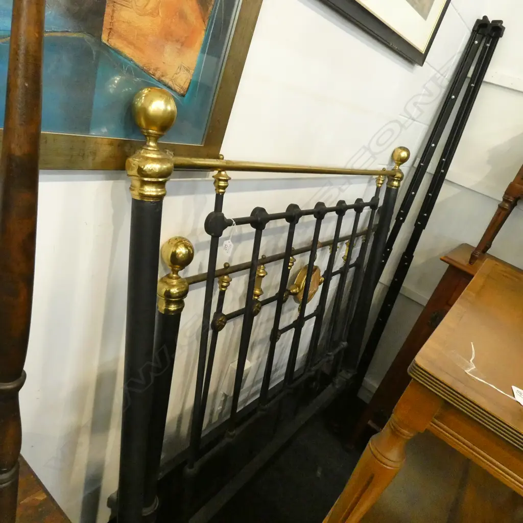 BRASS +IRON DOUBLE BED FRAME Image 1++
