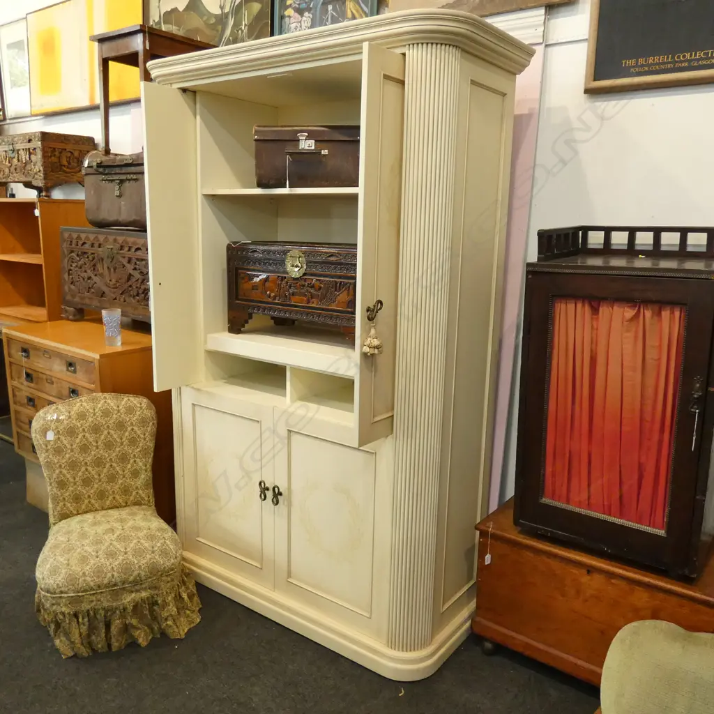 LARGE PAINTED FRENCH STYLE CUPBOARD H2000 MM Image 1++