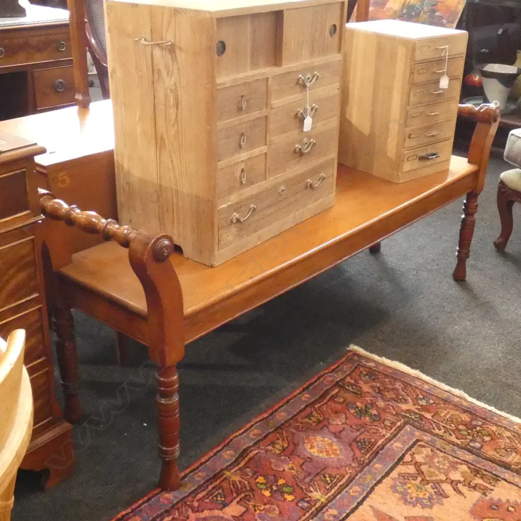 TURNED WOODEN DAYBED L. 1530MM Image 1++