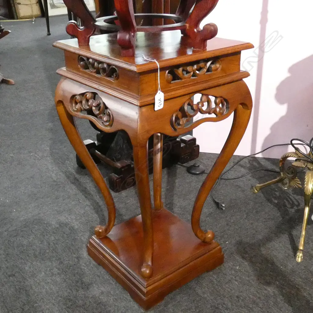 PR CHINESE TEAK VASE STANDS Image 1++