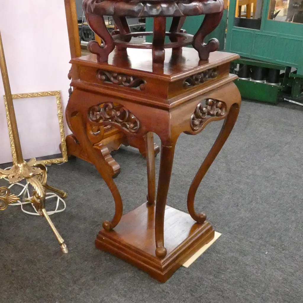 PR CHINESE TEAK VASE STANDS Image 1++