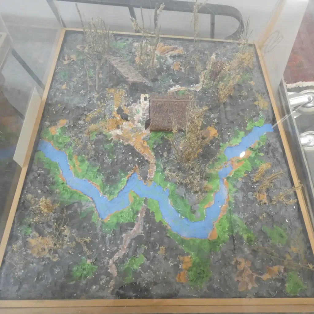 MODEL OF GUMDIGGERS CAMP ON STAND H. 1040MM D. 630MM W. 740MM Image 1++