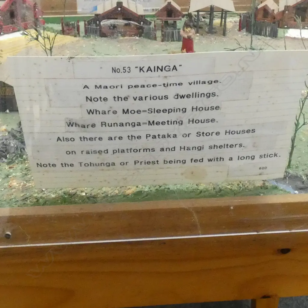 MODEL OF MAORI VILLAGE ON STAND H. 1040MM D. 630MM W. 740MM Image 1++