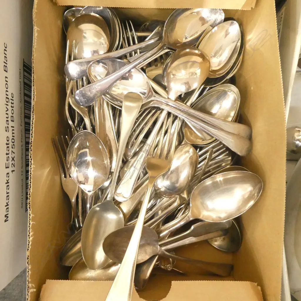 BOX LOT EPNS CUTLERY  Image 1++