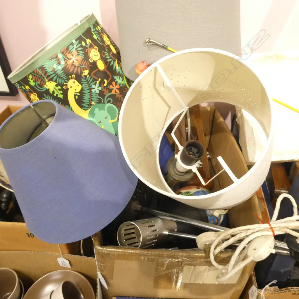 BOX LOT ASST. LAMPS  Image 1++