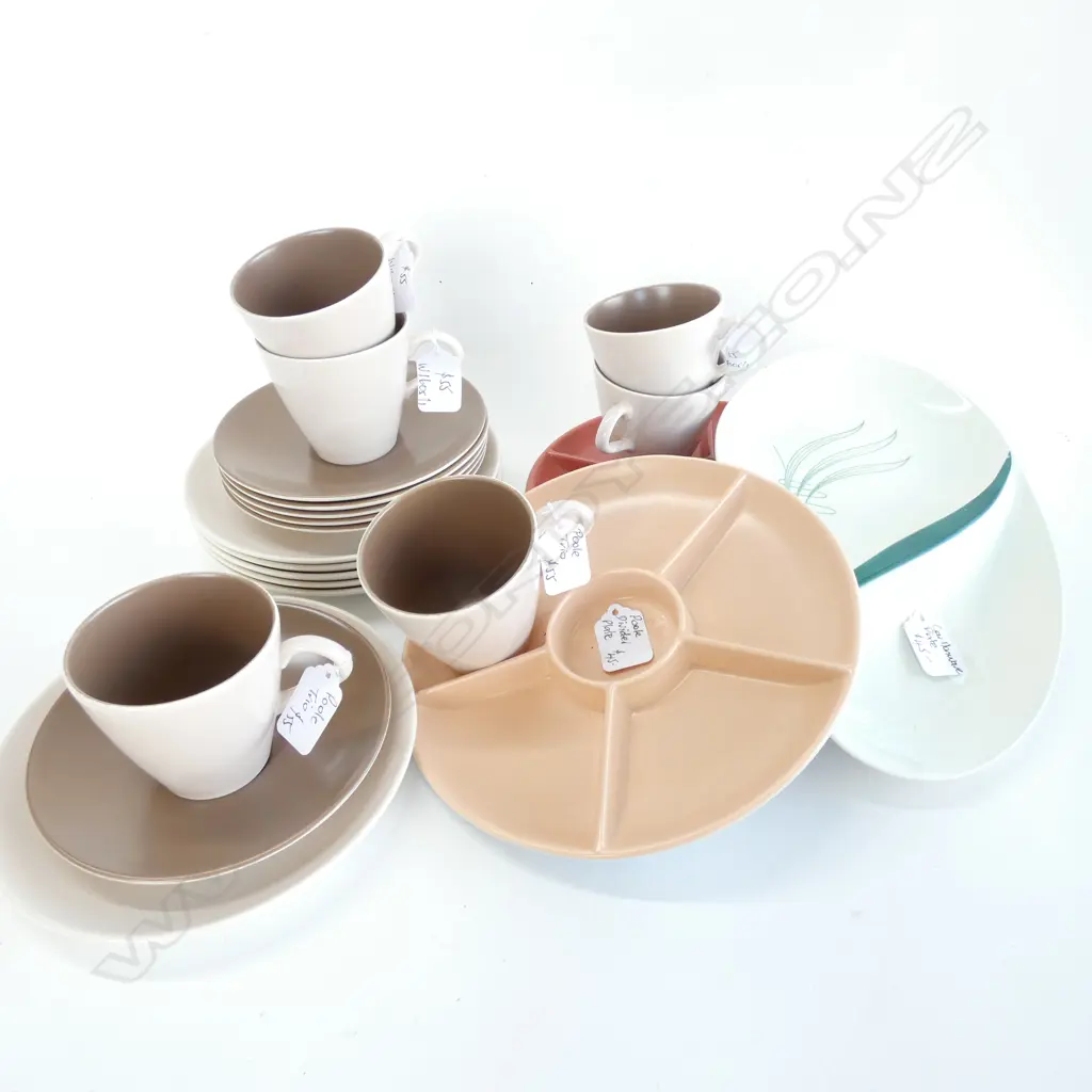 LOT OF POOLE CUPS, SAUCERS & PLATTERS Image 1++