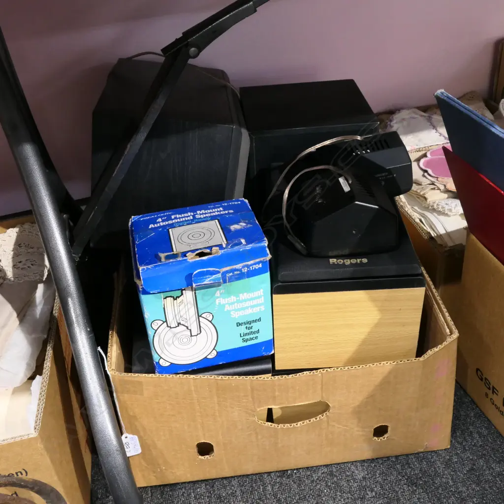 BOX LOT SPEAKERS; JPW, RODGERS, ETC Image 1++