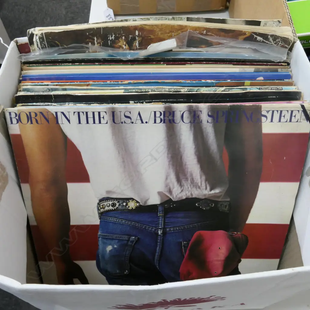 BOX LOT RECORDS; ELTON JOHN, LED ZEP, ELO ETC Image 1++