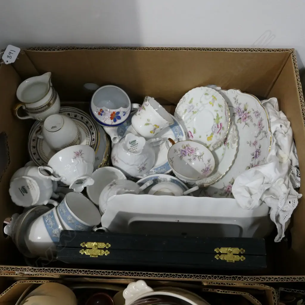BOX LOT ASST. CHINA TEA CUPS ETC Image 1++