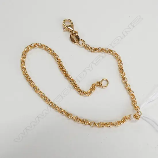 9CT GOLD BRACELET 195 MM