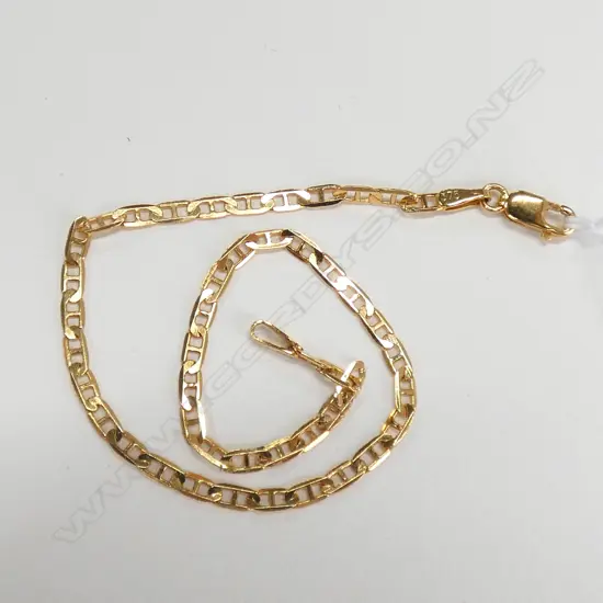 9CT GOLD BRACELET 190 MM