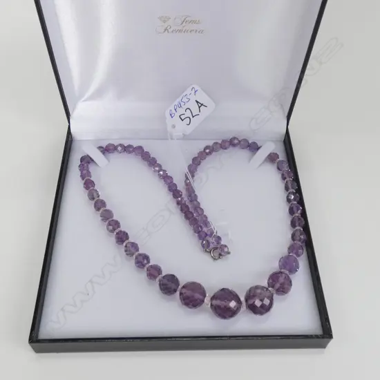 FINELY FACETTED AMETHYST NECKLACE GRADUATED