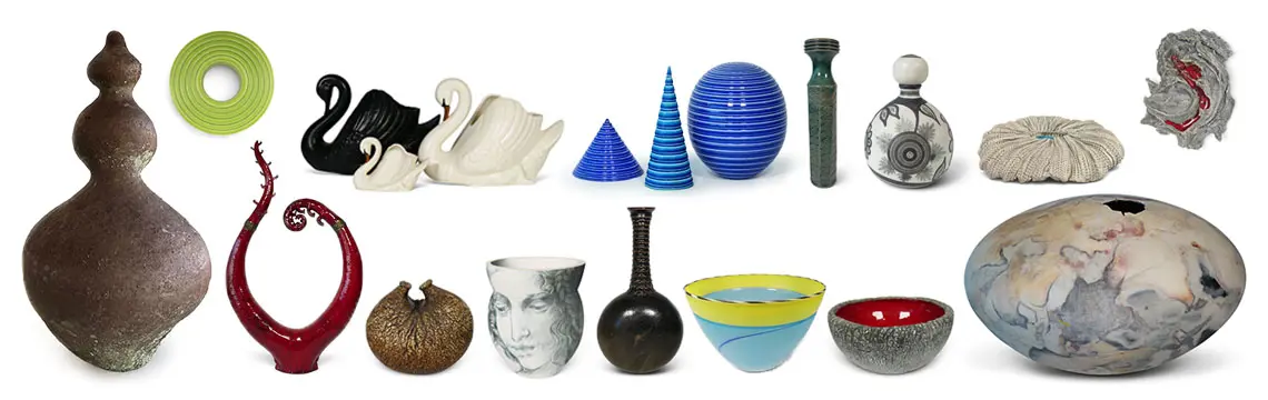 NZ STUDIO POTTERY & APPLIED ARTS: Pottery Glass...